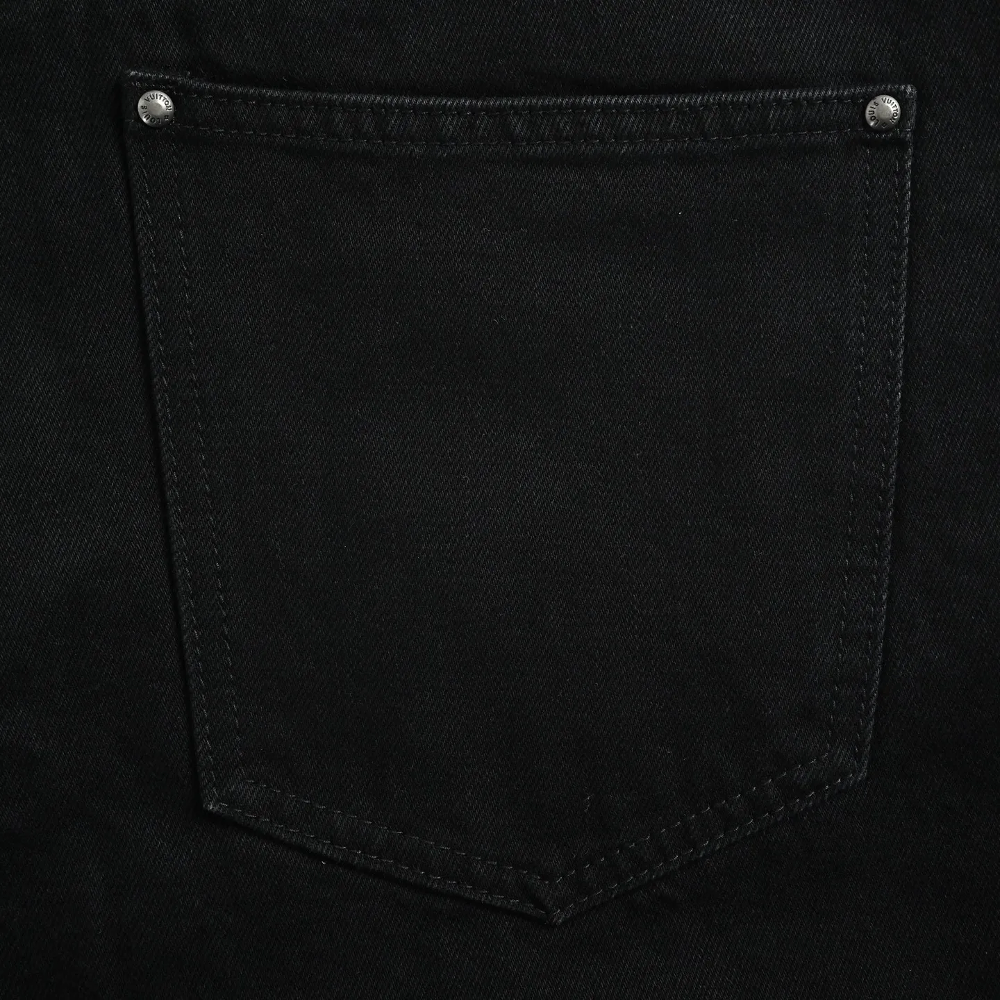 Louis Vuitton/Louis Vuitton 26ss embroidered ripped logo jeans